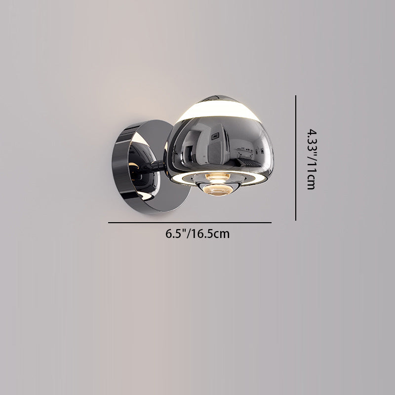 Applique murale LED ronde en aluminium, fer et acrylique nordique contemporain pour salon 