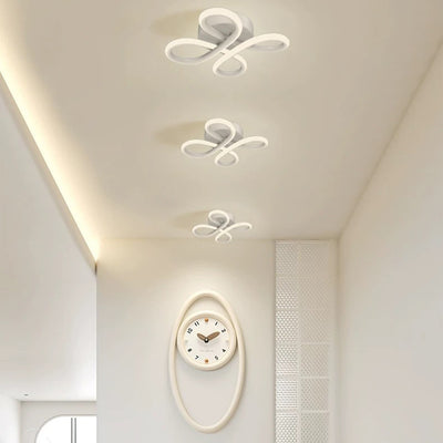 Plafonnier à LED semi-encastré en acrylique avec nœud chinois en fer de simplicité contemporaine pour chambre 