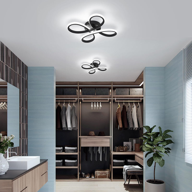 Plafonnier à LED semi-encastré en acrylique avec nœud chinois en fer de simplicité contemporaine pour chambre 