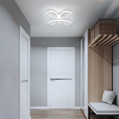 Plafonnier à LED semi-encastré en acrylique avec nœud chinois en fer de simplicité contemporaine pour chambre 
