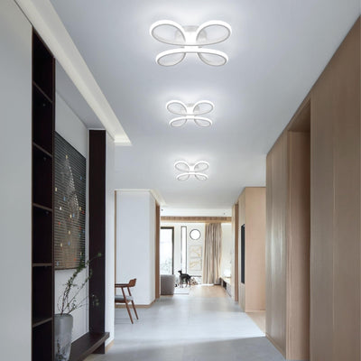 Plafonnier à LED semi-encastré en acrylique avec nœud chinois en fer de simplicité contemporaine pour chambre 