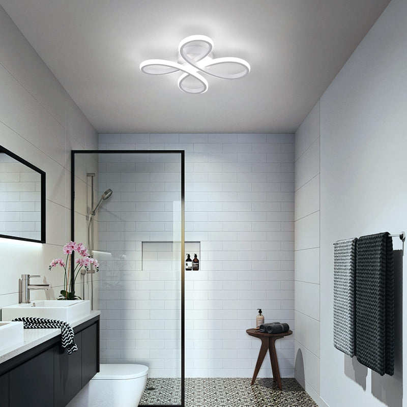 Plafonnier à LED semi-encastré en acrylique avec nœud chinois en fer de simplicité contemporaine pour chambre 