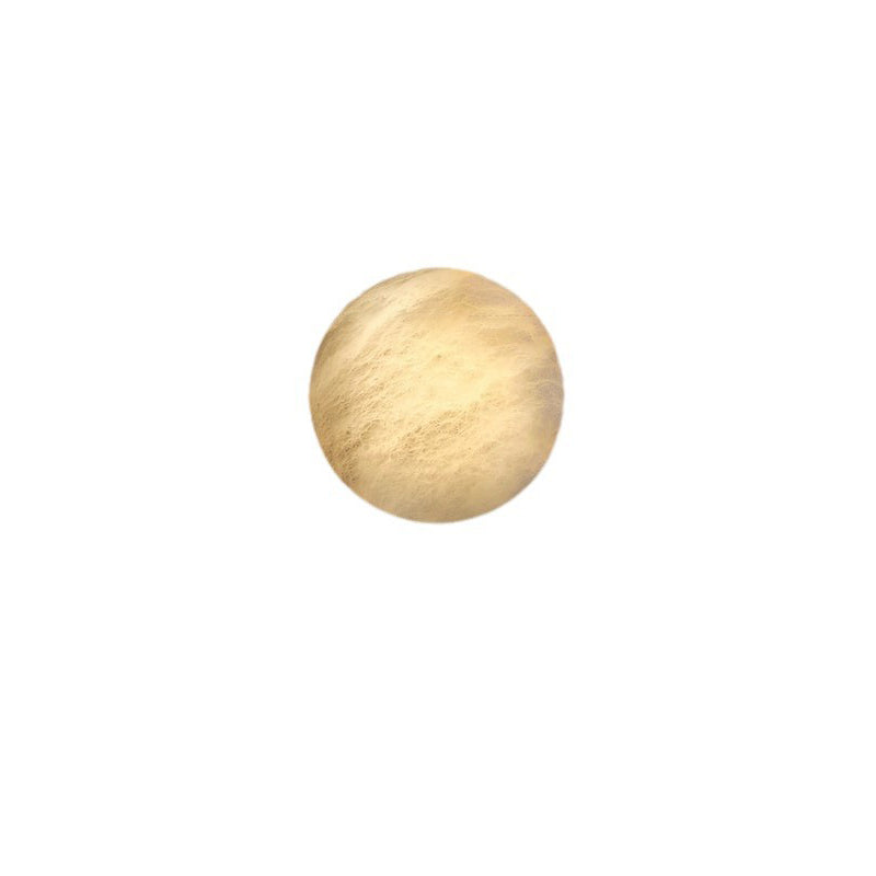 Applique murale LED ronde en marbre et cuivre contemporain pour salon 