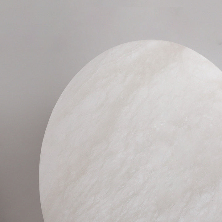 Zeitgenössische Luxus Kupfer Marmor Runde LED Wandleuchte Für Wohnzimmer 