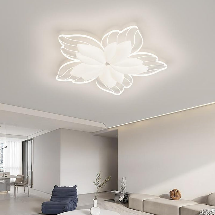 Plafonnier LED en acrylique avec matériel floral nordique contemporain pour chambre 