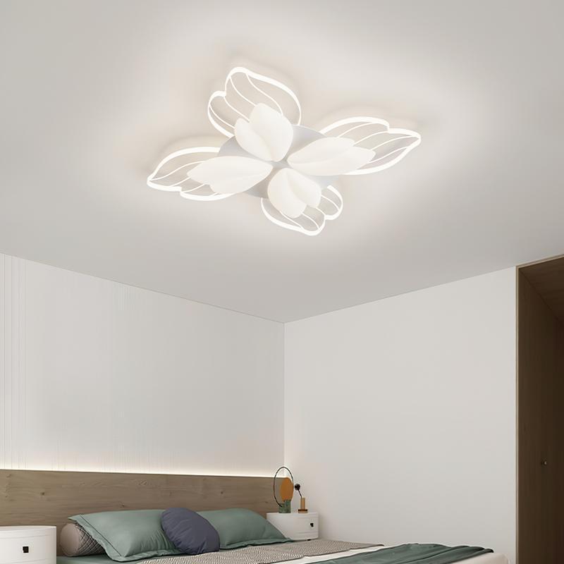 Contemporary Nordic Flower Iron Acrylic LED Flush Mount Ceiling Light For Bedroom