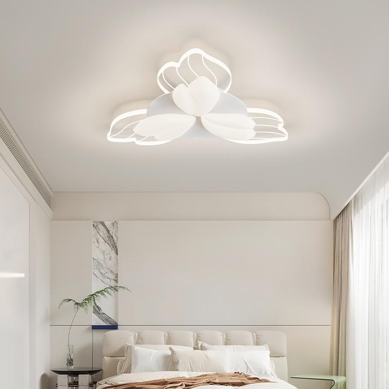 Contemporary Nordic Flower Iron Acrylic LED Flush Mount Ceiling Light For Bedroom