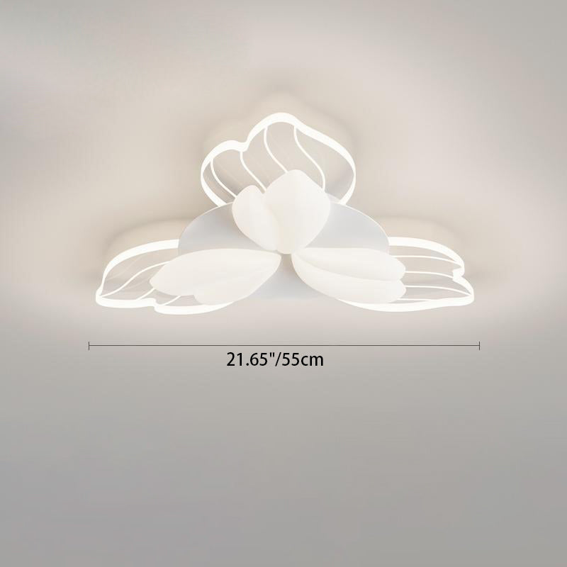 Contemporary Nordic Flower Iron Acrylic LED Flush Mount Ceiling Light For Bedroom