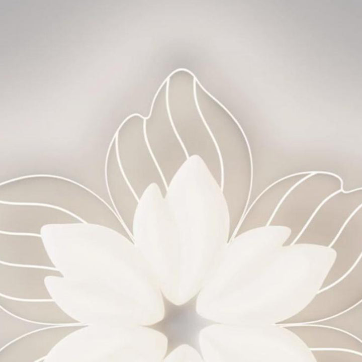 Contemporary Nordic Flower Iron Acrylic LED Flush Mount Ceiling Light For Bedroom
