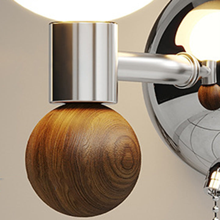 Applique murale LED avec abat-jour en globe PE coquille d&