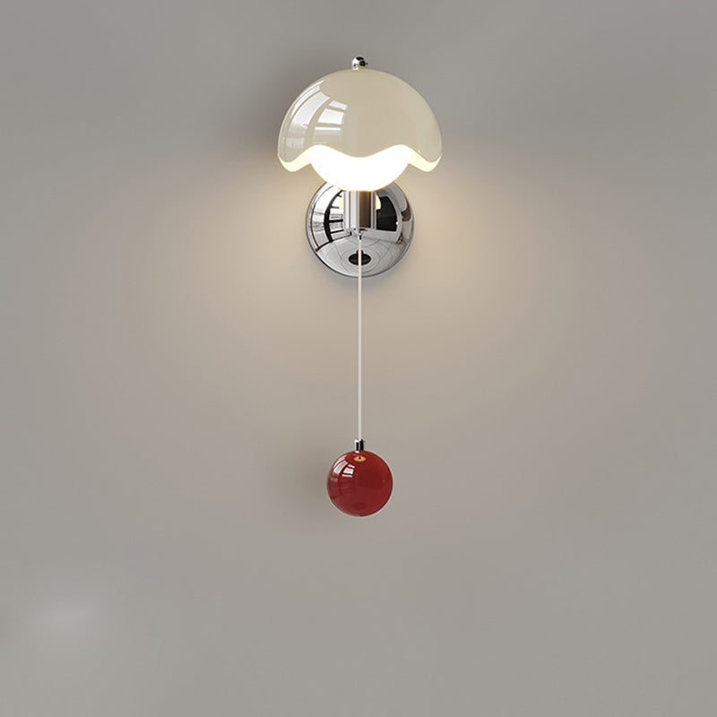 Applique murale LED avec abat-jour en globe PE coquille d&