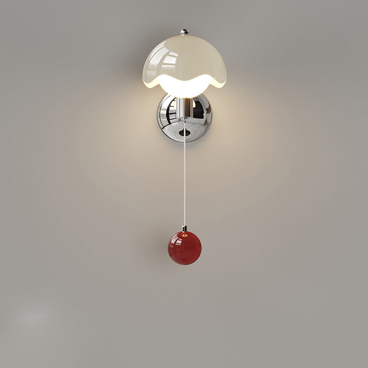 Applique murale LED avec abat-jour en globe PE coquille d&