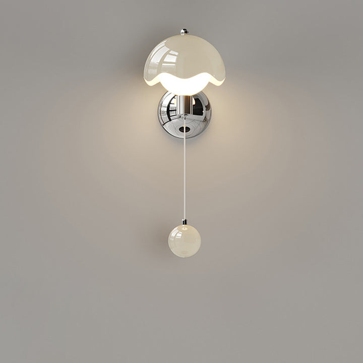 Applique murale LED avec abat-jour en globe PE coquille d&
