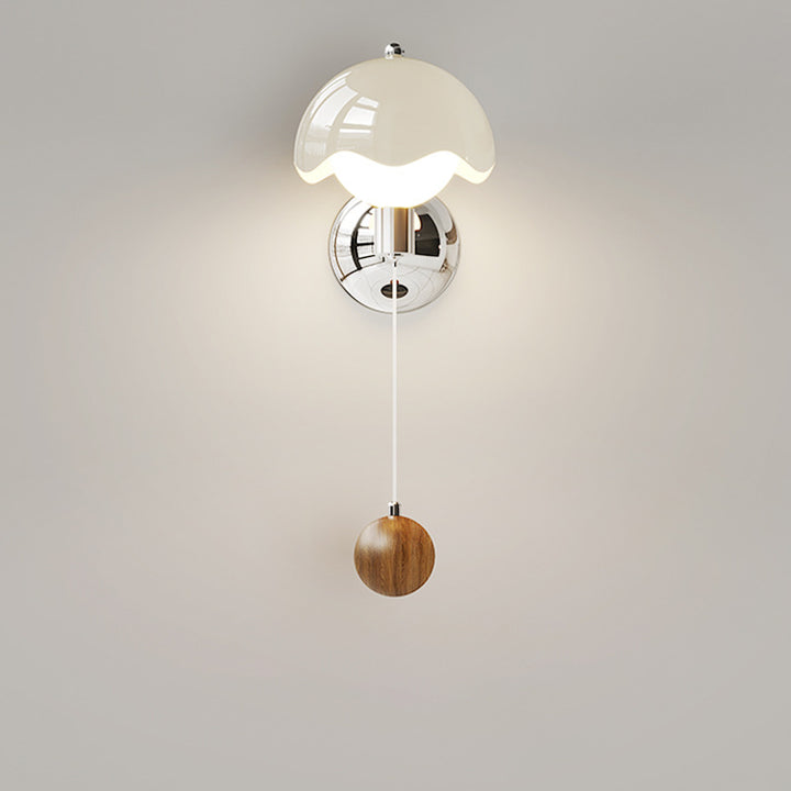 Applique murale LED avec abat-jour en globe PE coquille d&