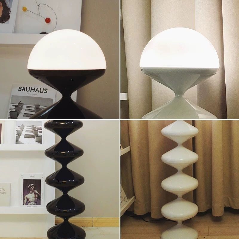 Lampe de sol traditionnelle française en forme de gourde en fer acrylique à 1 lumière pour salon 