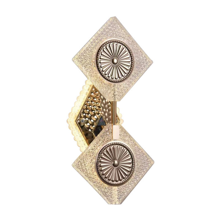 Zeitgenössische Luxus-Kristall-Diamantform-Acryl-LED-Wandleuchte für das Wohnzimmer 