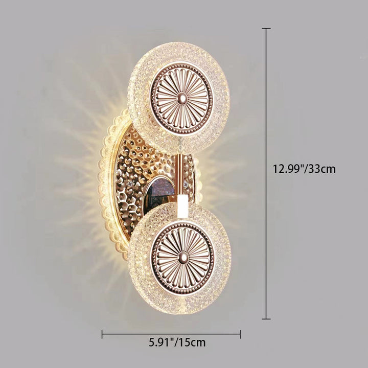 Applique murale LED en acrylique en forme de diamant en cristal contemporain de luxe pour salon 
