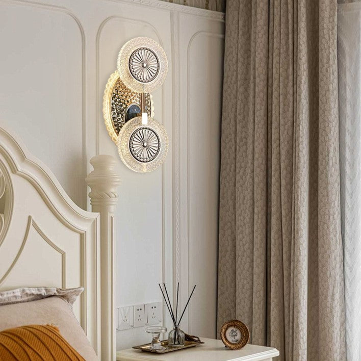 Applique murale LED en acrylique en forme de diamant en cristal contemporain de luxe pour salon 