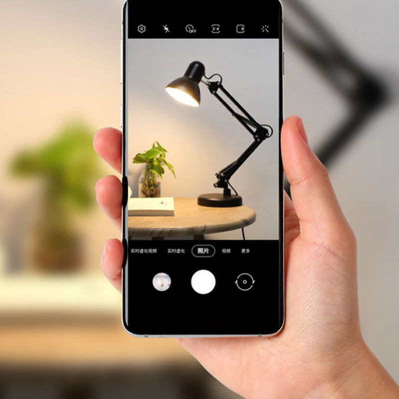 Lampe de table contemporaine nordique réglable avec bras en fer rond 1 lumière pour chambre 