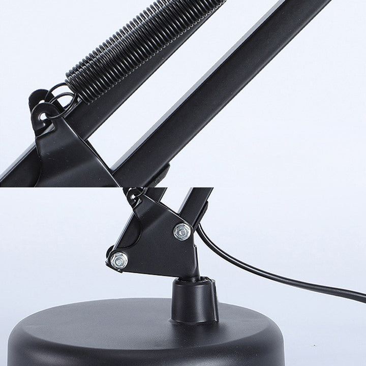 Lampe de table contemporaine nordique réglable avec bras en fer rond 1 lumière pour chambre 