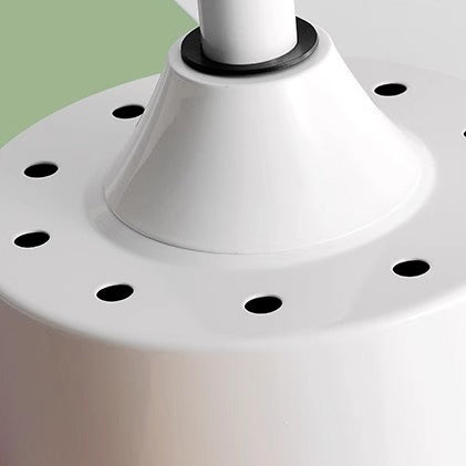 Zeitgenössischer skandinavischer Macaron-Kohlenstoffstahl-Holzventilatorflügel LED-Deckenventilatorleuchte für Wohnzimmer 