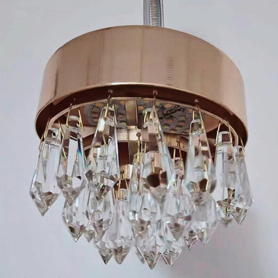 Lampe murale LED en acrylique et cristal rond de luxe contemporain pour le salon 