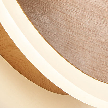 Moderne minimalistische Eisen-Imitation Holzmaserung Acryl LED-Strahler Wandleuchte für Schlafzimmer 