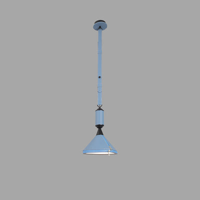 Contemporary Scandinavian Leather Conical Acrylic 1-Light Pendant Light For Bedroom