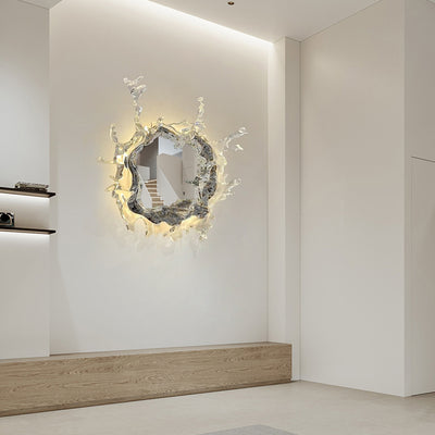 Moderne kreative Wasserspritzer Edelstahl Acryl LED Wandleuchte für Badezimmer 