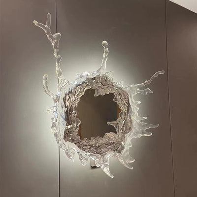 Moderne kreative Wasserspritzer Edelstahl Acryl LED Wandleuchte für Badezimmer 