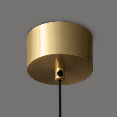 Lustre LED conique géométrique en cuivre moderne et luxueux pour salon 
