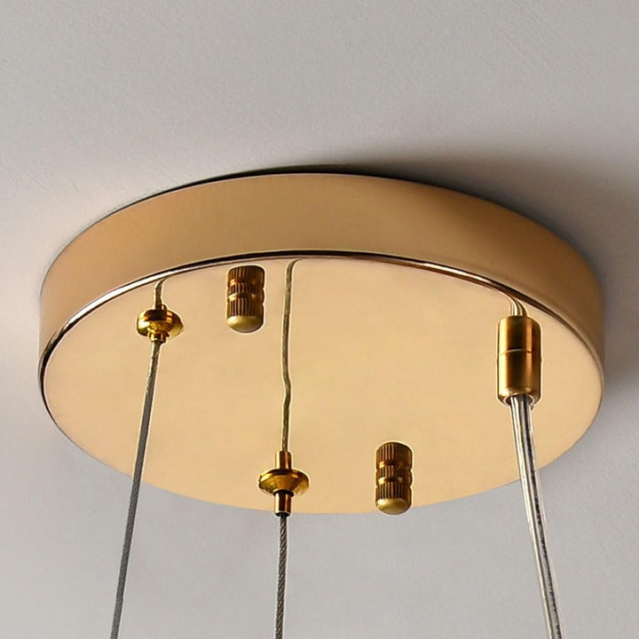 Lustre moderne de luxe en cristal globe pissenlit en fer et aluminium 6/9 lumières pour salle à manger 