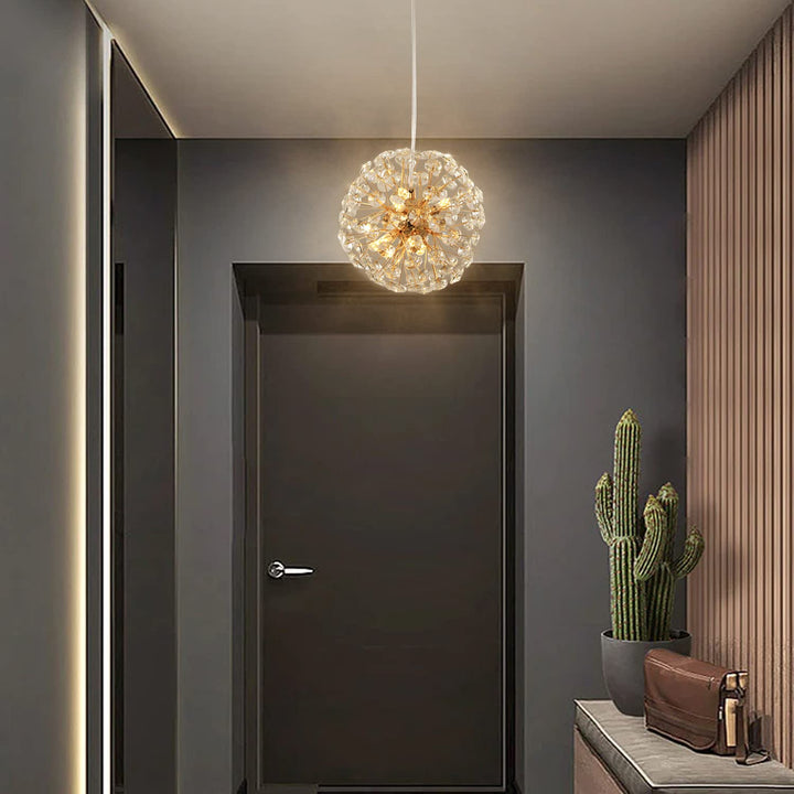 Moderner Luxus Globus Kristall Löwenzahn Schirm Eisen Aluminium 6/9-Licht Kronleuchter für das Esszimmer 