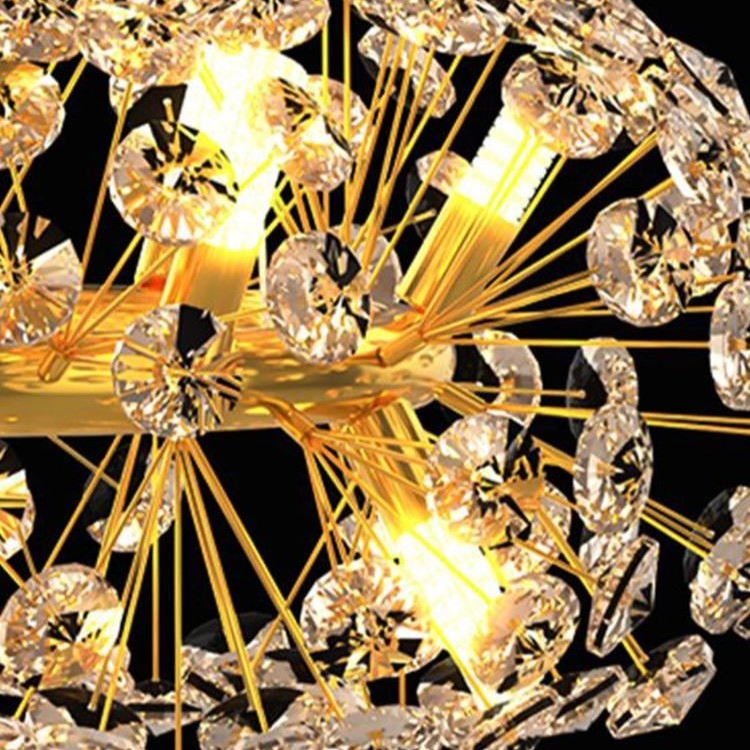 Lustre Îlot Moderne de Luxe avec Abat-jour en Cristal, Fer et Aluminium à 12/15 Lumières pour Salle à Manger 