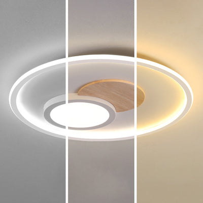 Moderne Einfachheit Aluminium Kreis Ring Acryl LED Deckenleuchte für Wohnzimmer 