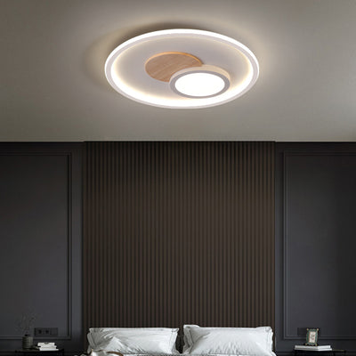 Moderne Einfachheit Aluminium Kreis Ring Acryl LED Deckenleuchte für Wohnzimmer 