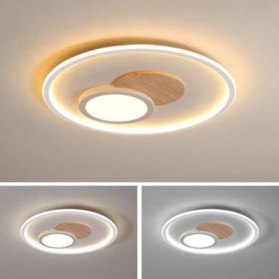 Moderne Einfachheit Aluminium Kreis Ring Acryl LED Deckenleuchte für Wohnzimmer 