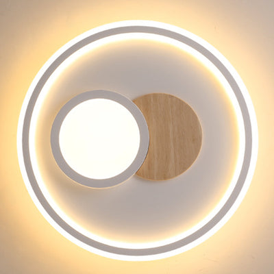 Moderne Einfachheit Aluminium Kreis Ring Acryl LED Deckenleuchte für Wohnzimmer 