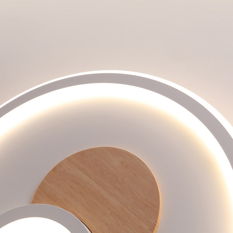 Moderne Einfachheit Aluminium Kreis Ring Acryl LED Deckenleuchte für Wohnzimmer 
