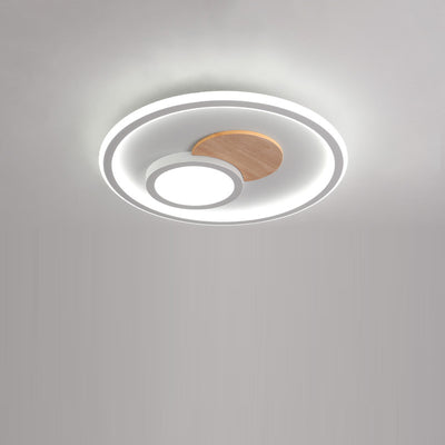 Moderne Einfachheit Aluminium Kreis Ring Acryl LED Deckenleuchte für Wohnzimmer 