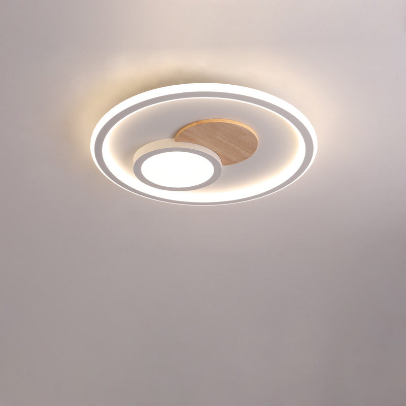 Moderne Einfachheit Aluminium Kreis Ring Acryl LED Deckenleuchte für Wohnzimmer 