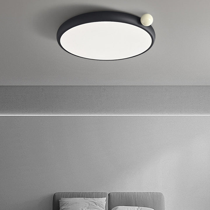 Plafonnier LED en acrylique avec matériel géométrique nordique contemporain en forme de cercle pour salon 