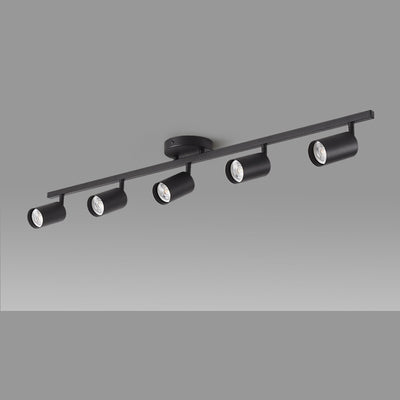 Contemporary Simplicity Iron Aluminum 3/4/5-Light Track Adjustable Spotlight Semi-Flush Mount Ceiling Light For Living Room