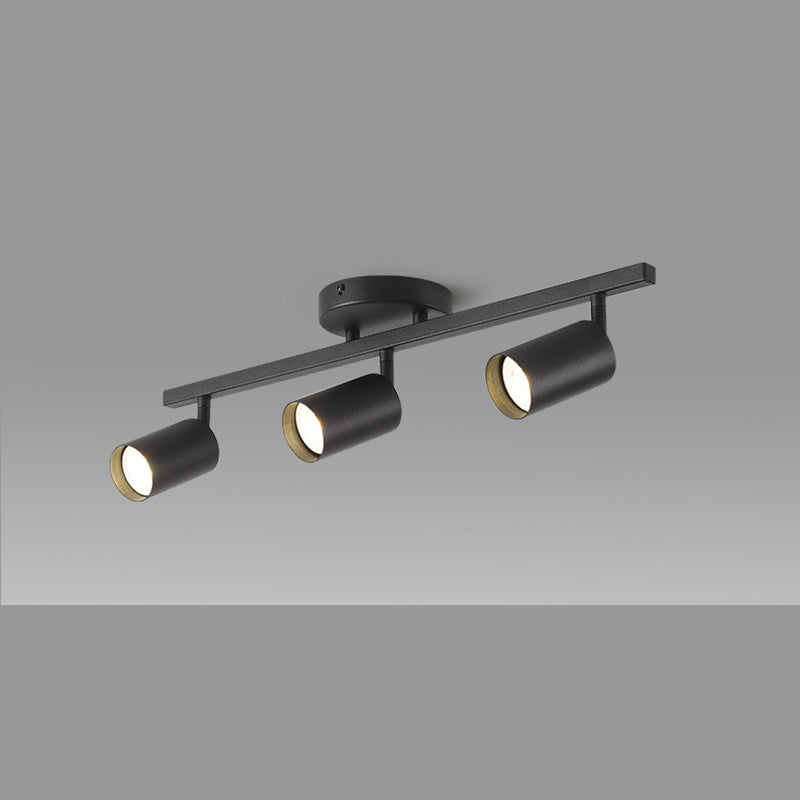 Contemporary Simplicity Iron Aluminum 3/4/5-Light Track Adjustable Spotlight Semi-Flush Mount Ceiling Light For Living Room