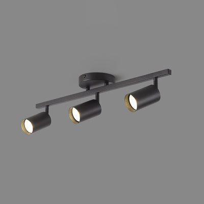 Contemporary Simplicity Iron Aluminum 3/4/5-Light Track Adjustable Spotlight Semi-Flush Mount Ceiling Light For Living Room