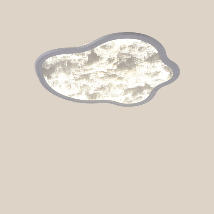 Zeitgenössische nordische Aluminium-Acryl-Nebelwolken-Schirm LED-Deckenleuchte für das Wohnzimmer 