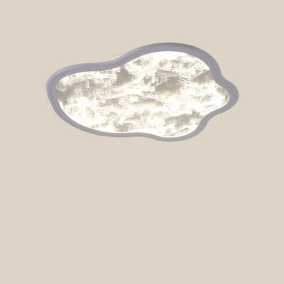 Zeitgenössische nordische Aluminium-Acryl-Nebelwolken-Schirm LED-Deckenleuchte für das Wohnzimmer 