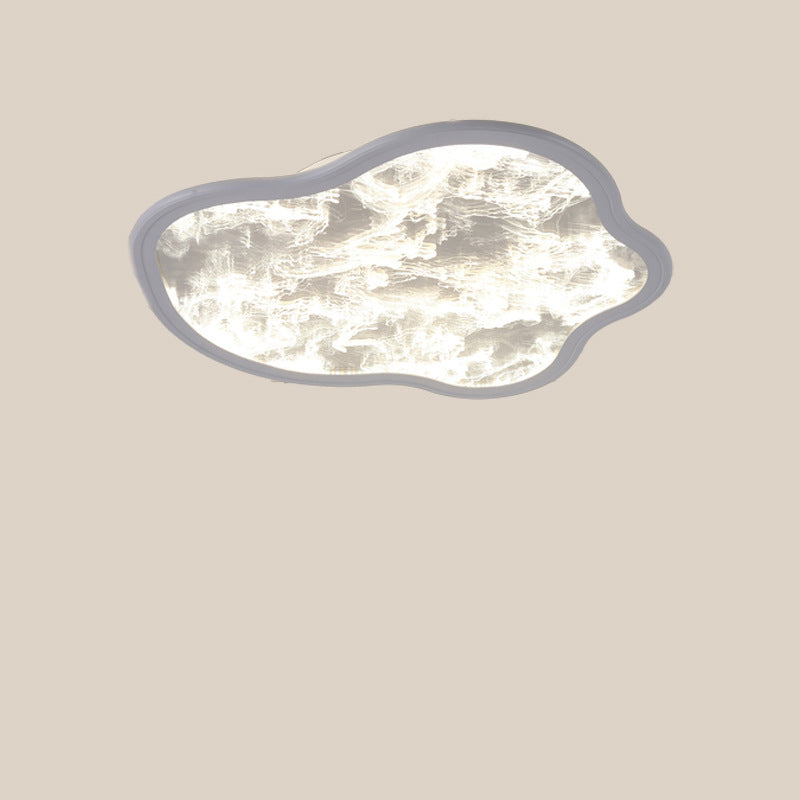 Zeitgenössische nordische Aluminium-Acryl-Nebelwolken-Schirm LED-Deckenleuchte für das Wohnzimmer 