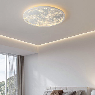 Zeitgenössische nordische Aluminium-Acryl-Nebelwolken-Schirm LED-Deckenleuchte für das Wohnzimmer 