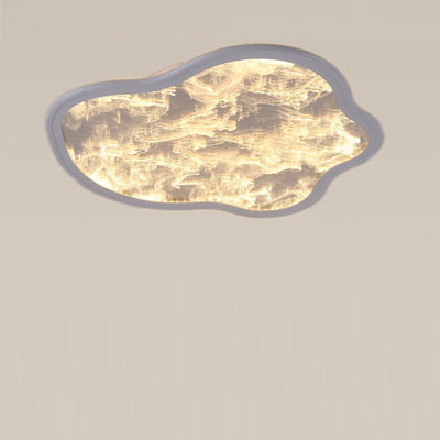 Zeitgenössische nordische Aluminium-Acryl-Nebelwolken-Schirm LED-Deckenleuchte für das Wohnzimmer 